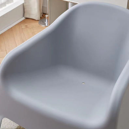 Modern Minimalist Curved PP Accent Chair Backrest Armrest For Living Room