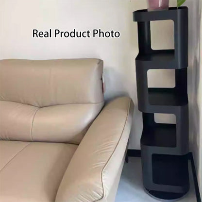 Contemporary Creative Square Iron Rotatable Bookshelf 4/5/6-Tier For Living Room