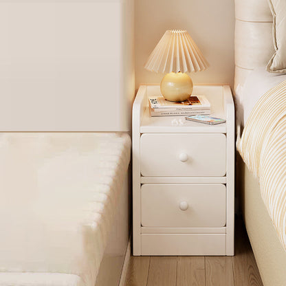 Modern Minimalist Rectangular Plywood Space-Saving Nightstand 1/2-Drawer For Bedroom