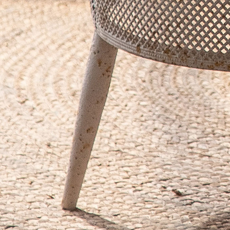 Traditional Vintage Round Solid Wood Iron Openwork End Table 4-Leg Non-Slip Pads For Living Room
