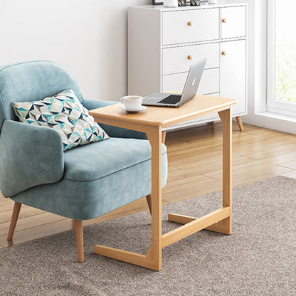 Modern Minimalist Rectangular Medium Density Fiberboard End Table 2-Leg For Living Room