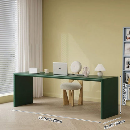 Modern Minimalist Rectangular Solid Wood Multi-layer Board Desks 2-Leg For Home Office