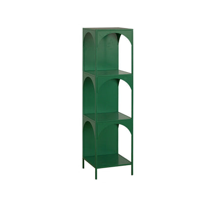 Modern Minimalist Cube Carbon Steel Open Bookshelves 2/3-Tier 4-Leg For Home Office