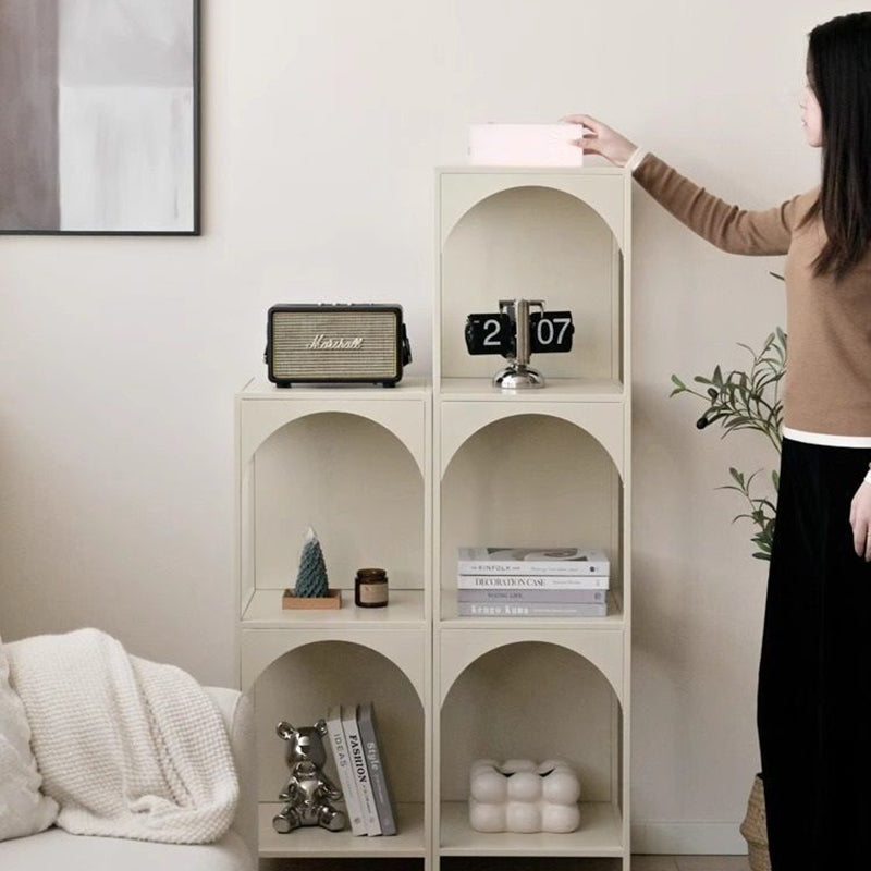 Modern Minimalist Cube Carbon Steel Open Bookshelves 2/3-Tier 4-Leg For Home Office