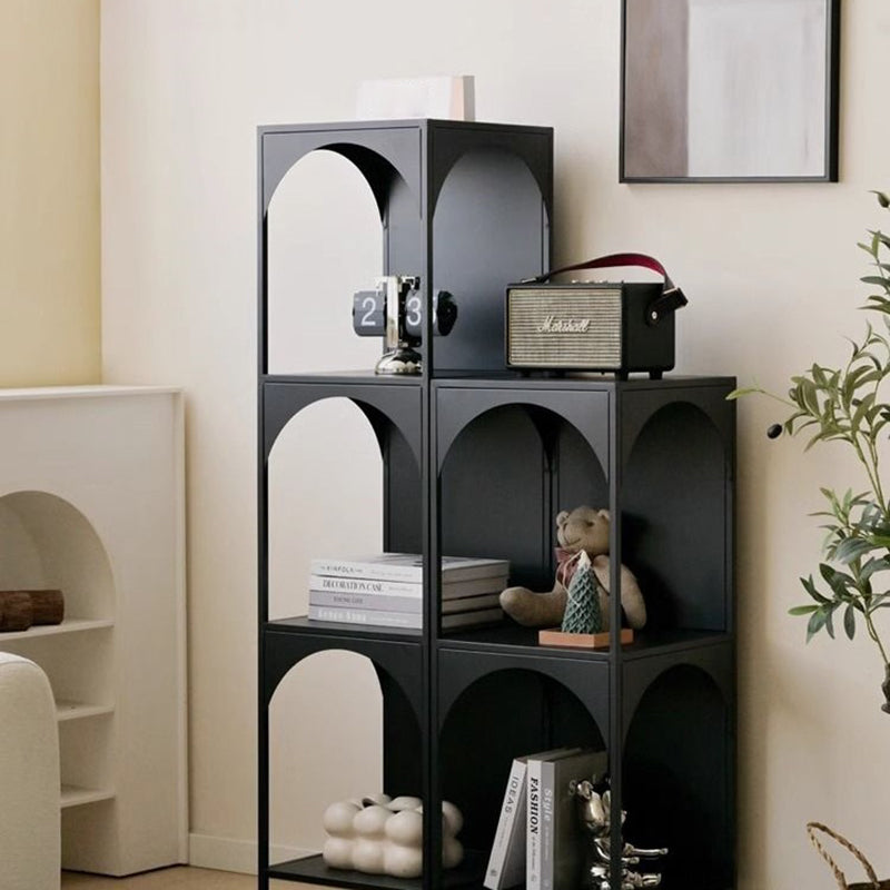 Modern Minimalist Cube Carbon Steel Open Bookshelves 2/3-Tier 4-Leg For Home Office