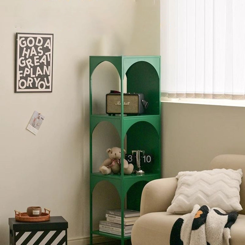 Modern Minimalist Cube Carbon Steel Open Bookshelves 2/3-Tier 4-Leg For Home Office