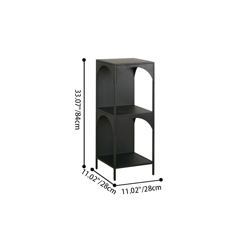 Modern Minimalist Cube Carbon Steel Open Bookshelves 2/3-Tier 4-Leg For Home Office