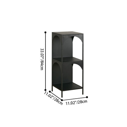 Modern Minimalist Cube Carbon Steel Open Bookshelves 2/3-Tier 4-Leg For Home Office