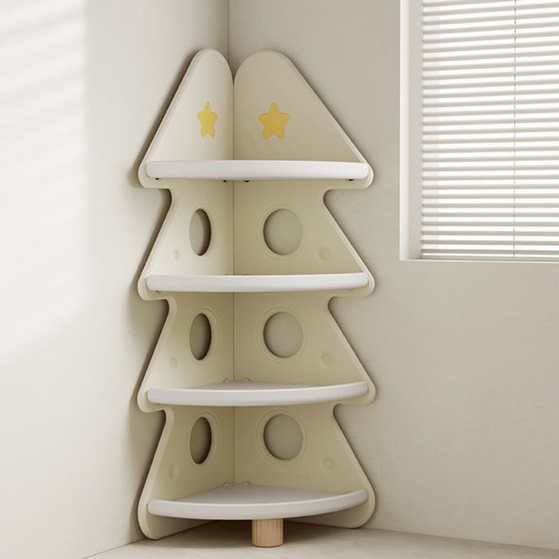 Modern Minimalist Christmas Tree-Shaped High-Density Polyethylene Bookshelves 4-Tier For Home Office