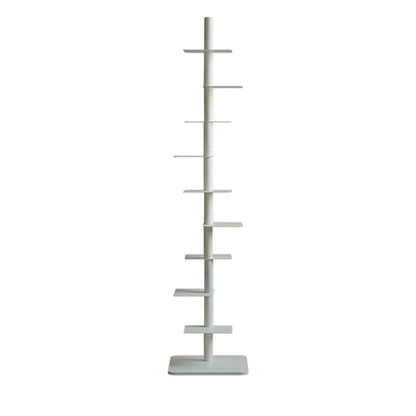 Modern Minimalist Column Iron Bookshelves Rotatable Design For Home Office
