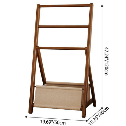 Modern Minimalist Triangular Structure Rounded Edges Bamboo Display Rack For Living Room