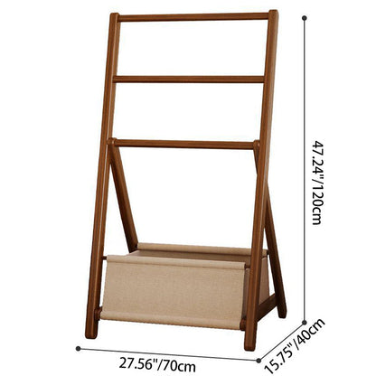 Modern Minimalist Triangular Structure Rounded Edges Bamboo Display Rack For Living Room