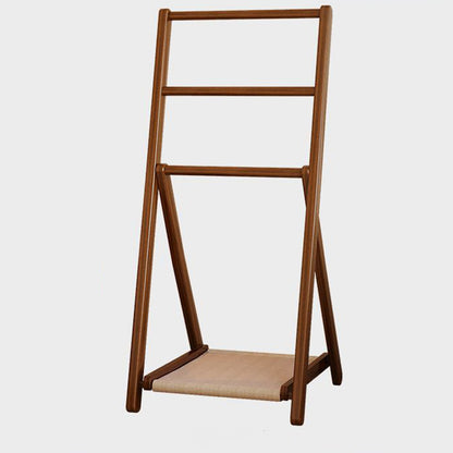 Modern Minimalist Triangular Structure Rounded Edges Bamboo Display Rack For Living Room