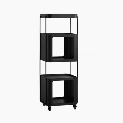 Modern Minimalist Cube Cold-Rolled Steel Bookshelves 5-Tier Movable For Home Office