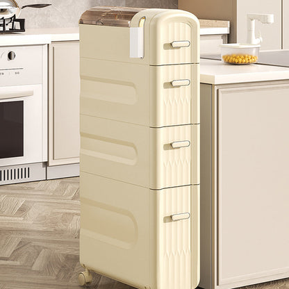 Modern Minimalist Rectangular Polypropylene Acrylonitrile Butadiene Styrene Polyethylene Terephthalate Storage Cabinet 2/3/4-Drawer For Kitchen