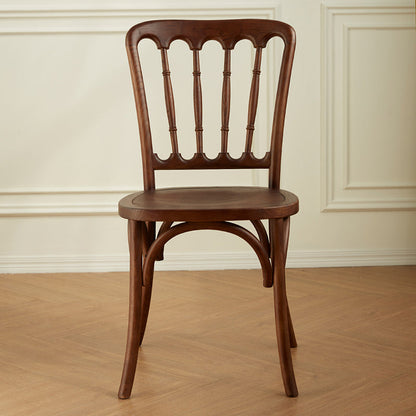 Modern Minimalist Oval Seat Solid Wood Resin Rattan Sponge Dining Chair Backrest For Dining Room