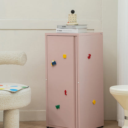 Modern Minimalist Rectangular Cold-Rolled Steel Storage Cabinet 3-Tier For Bedroom