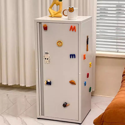 Modern Minimalist Rectangular Cold-Rolled Steel Storage Cabinet 3-Tier For Bedroom