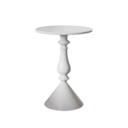 Modern Art Deco Round Carbon Steel Side Table 1-Tier For Living Room