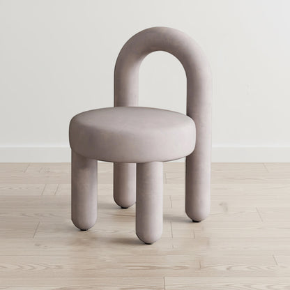 Contemporary Scandinavian Sintered Stone Solid Wood Iron Velvet Sponge Round Accent Chair & Table Set For Living Room