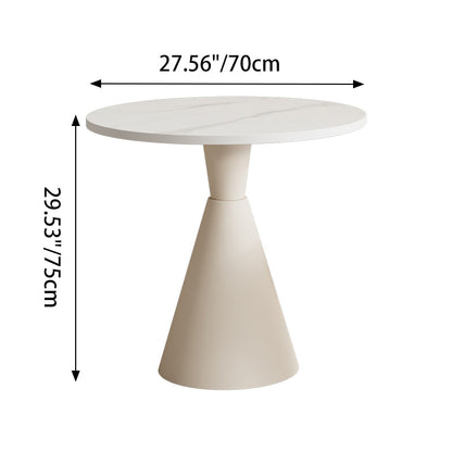 Contemporary Scandinavian Sintered Stone Solid Wood Iron Velvet Sponge Round Accent Chair & Table Set For Living Room