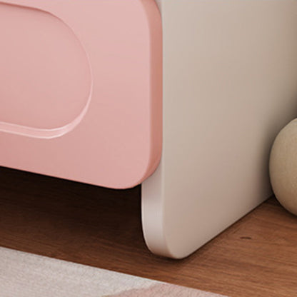 Contemporary Creative Kids Square MDF Nightstand 2-Drawer For Bedroom