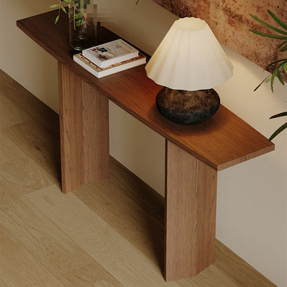 Modern Minimalist Rectangular Pine Wood Ash Wood Console Table 1-Tier For Entryway