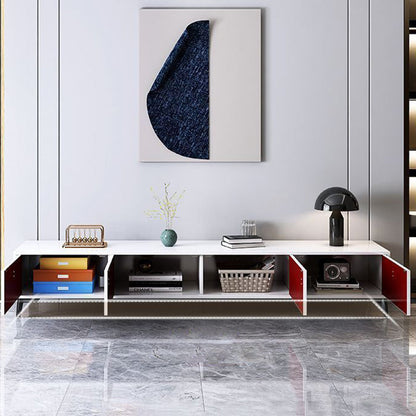 Modern Minimalist Rectangular Artificial Board TV Stand 4-Drawer For Living Room