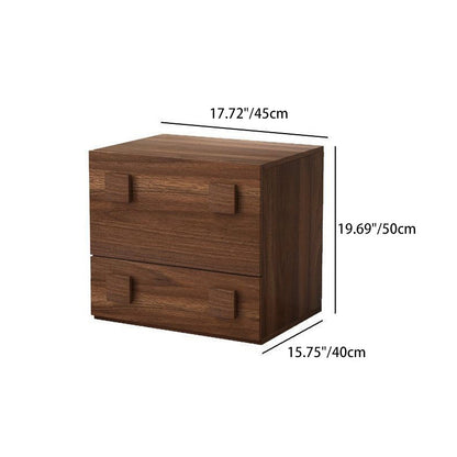 Modern Minimalist Square MDF Stackable Nightstand 1-Drawer For Bedroom