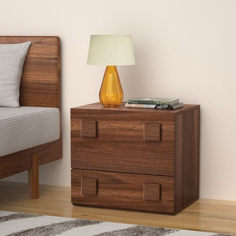 Modern Minimalist Square MDF Stackable Nightstand 1-Drawer For Bedroom