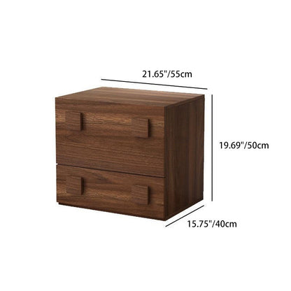 Modern Minimalist Square MDF Stackable Nightstand 1-Drawer For Bedroom