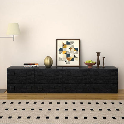 Modern Minimalist Square MDF Stackable Nightstand 1-Drawer For Bedroom