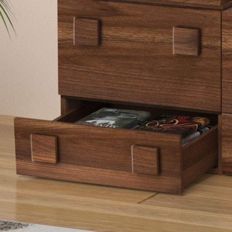 Modern Minimalist Square MDF Stackable Nightstand 1-Drawer For Bedroom