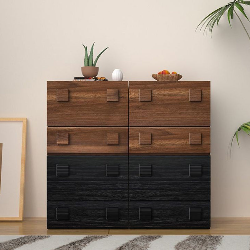 Modern Minimalist Square MDF Stackable Nightstand 1-Drawer For Bedroom