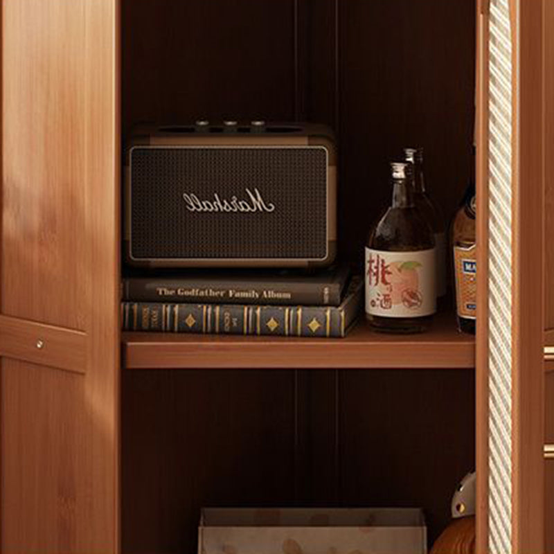 Modern Minimalist Triangle Rectangular Bamboo Glass Plastic Weaving Corner Storage Cabinet 1-Drawer For Bedroom