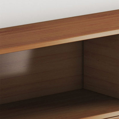 Contemporary Scandinavian Rectangular Bamboo Composite Board Acrylic Storage Cabinet 2-Drawer For Dining Room