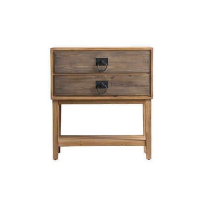 Traditional Rustic Rectangular Chinese Fir Console Table 2/6-Drawer For Entryways