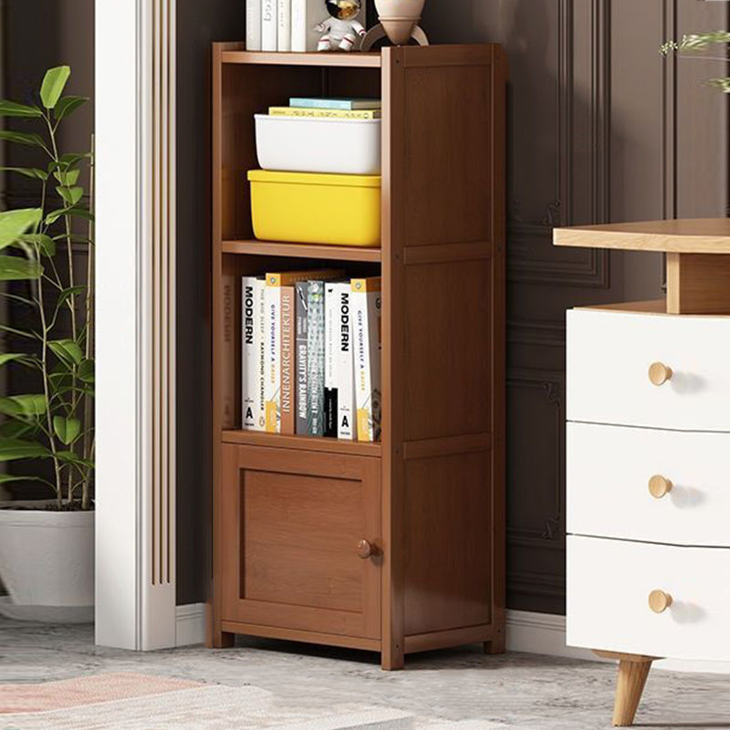 Modern Minimalist Rectangular Bamboo Corner Shelf Unit 3/4-Tier For Living Room