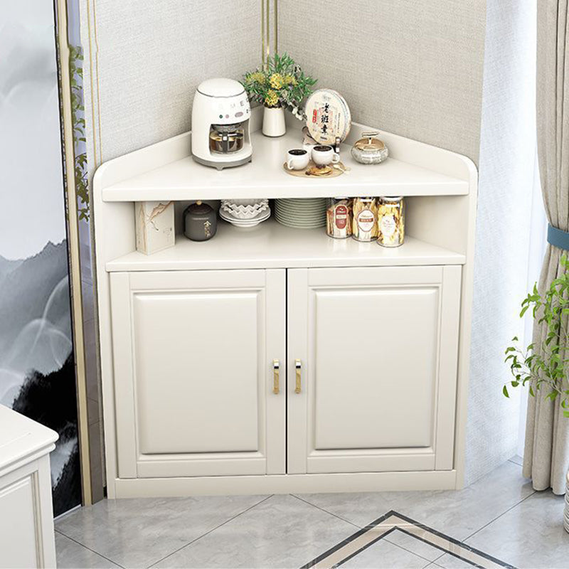 Modern Minimalist Solid Wood Solid Wood Multi-layer Board Triangle Corner Storage Cabinet Triangular Corner Unit With 4-Tier For Living Room & Bedroom