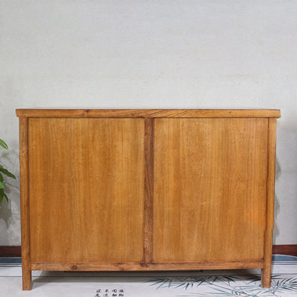 Traditional Chinese Camphorwood Rectangular Storage Cabinet With 6-Drawer For Living Room & Bedroom