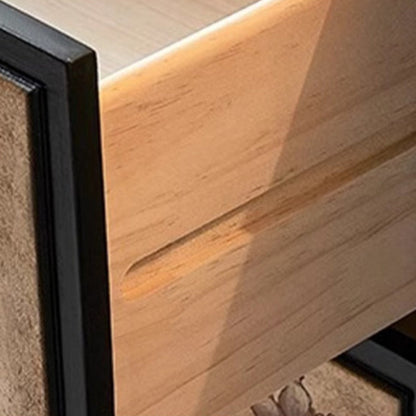 Contemporary Retro MDF Birch Wood Rectangular Storage Cabinet 3-Drawer For Living Room & Bedroom