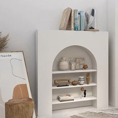 Contemporary Nordic Square Rectangular Fiberboard Display Rack 3-Tier For Living Room