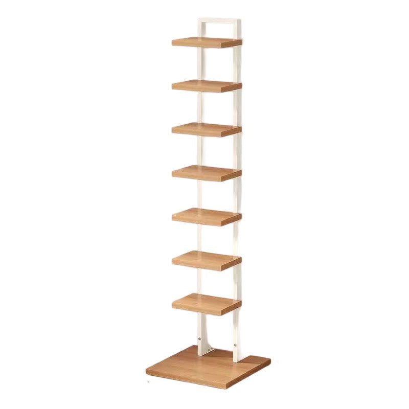 Modern Minimalist Square Rectangular Particle Board Steel Pipe Bookshelf 4/6/8/10-Tier For Living Room