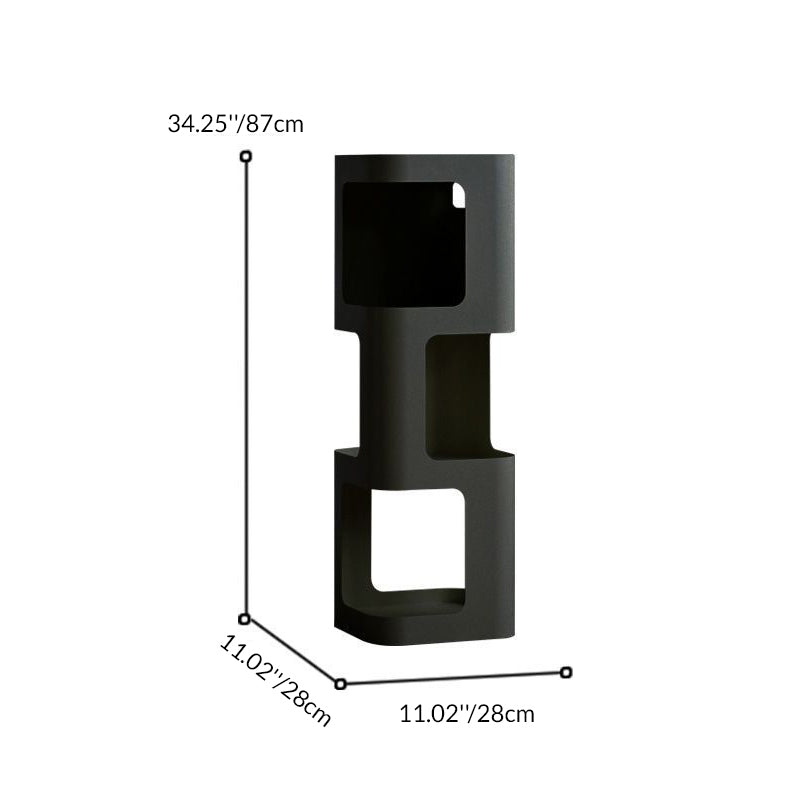 Contemporary Nordic Square Rectangular Carbon Steel Display Rack 4/5-Tier For Living Room