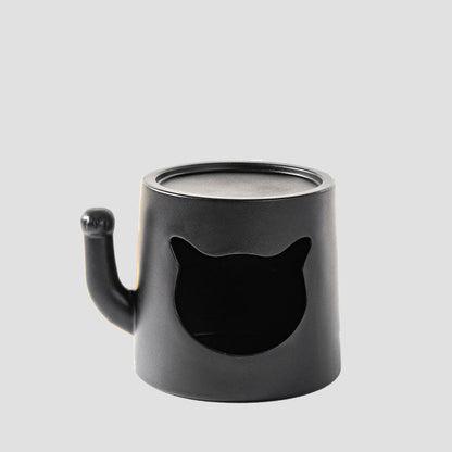 Modern Minimalist Round PE Cat Bed End Table For Living Room