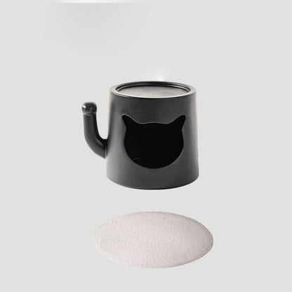 Modern Minimalist Round PE Cat Bed End Table For Living Room