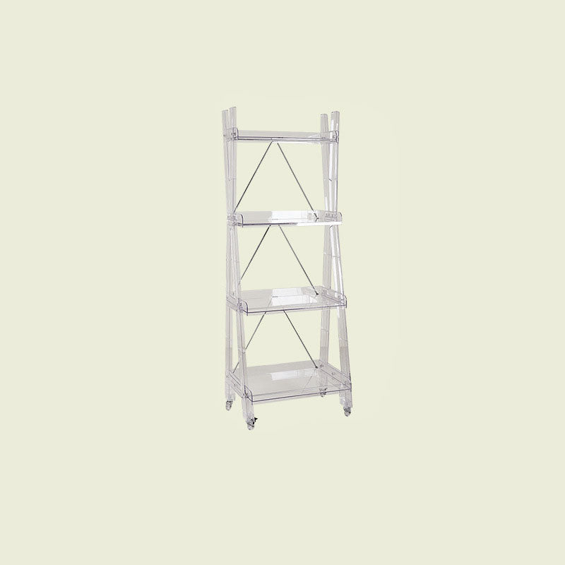 Modern Minimalist Square Rectangular PC Movable Display Rack 2/3/4-Tier For Living Room