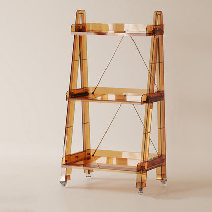 Modern Minimalist Square Rectangular PC Movable Display Rack 2/3/4-Tier For Living Room