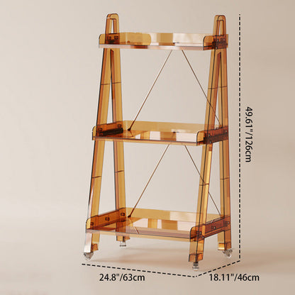 Modern Minimalist Square Rectangular PC Movable Display Rack 2/3/4-Tier For Living Room