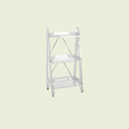Modern Minimalist Square Rectangular PC Movable Display Rack 2/3/4-Tier For Living Room